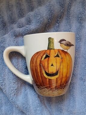 Creative Co-Op Tim Coffey Pumpkin Stoneware Mug